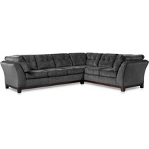 melrose gray  pc sectional   
