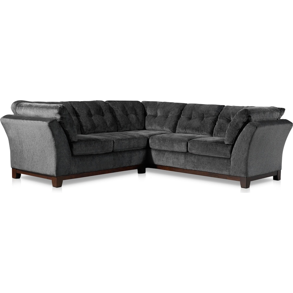 melrose gray  pc sectional   