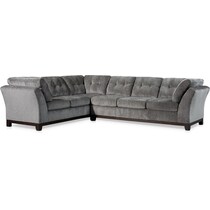 melrose gray  pc sectional   
