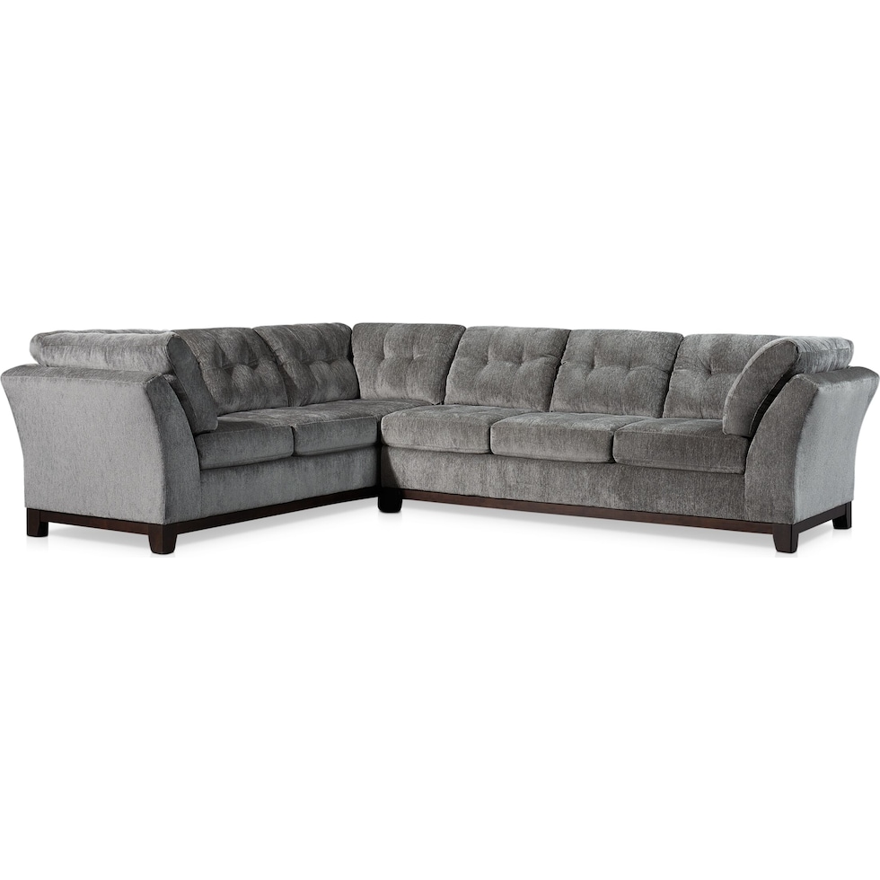 melrose gray  pc sectional   