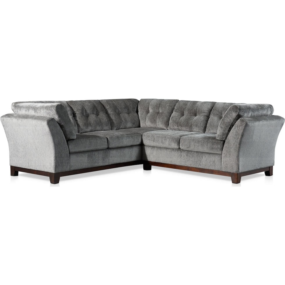 melrose gray  pc sectional   