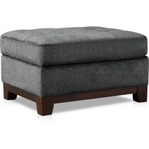 melrose gray ottoman   