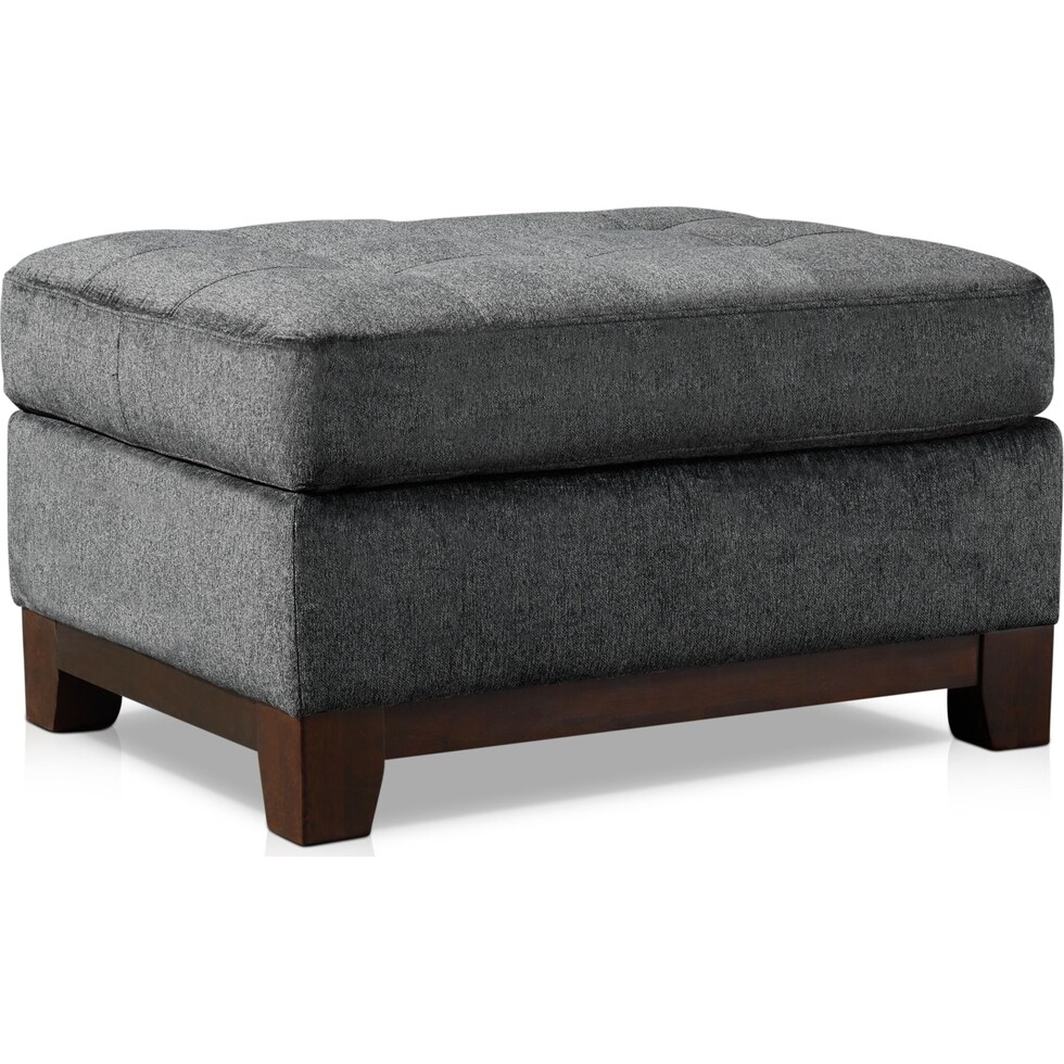 melrose gray ottoman   