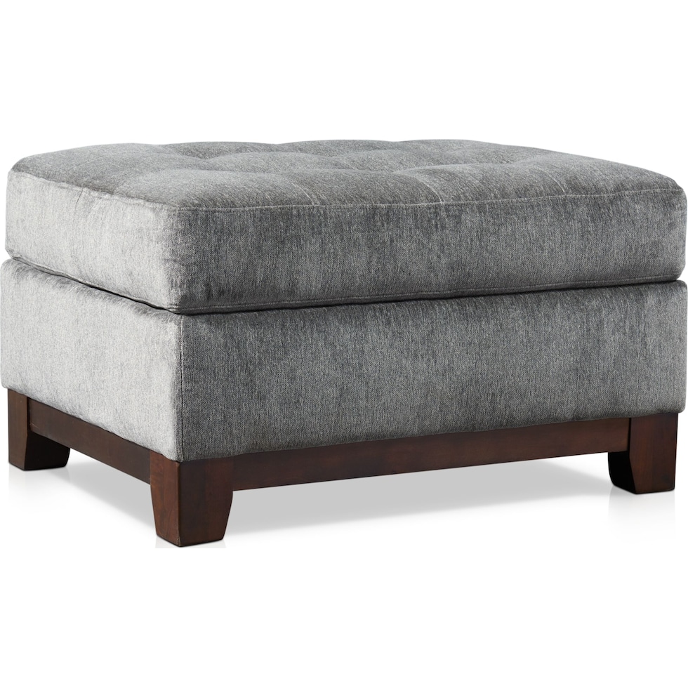 melrose gray ottoman   