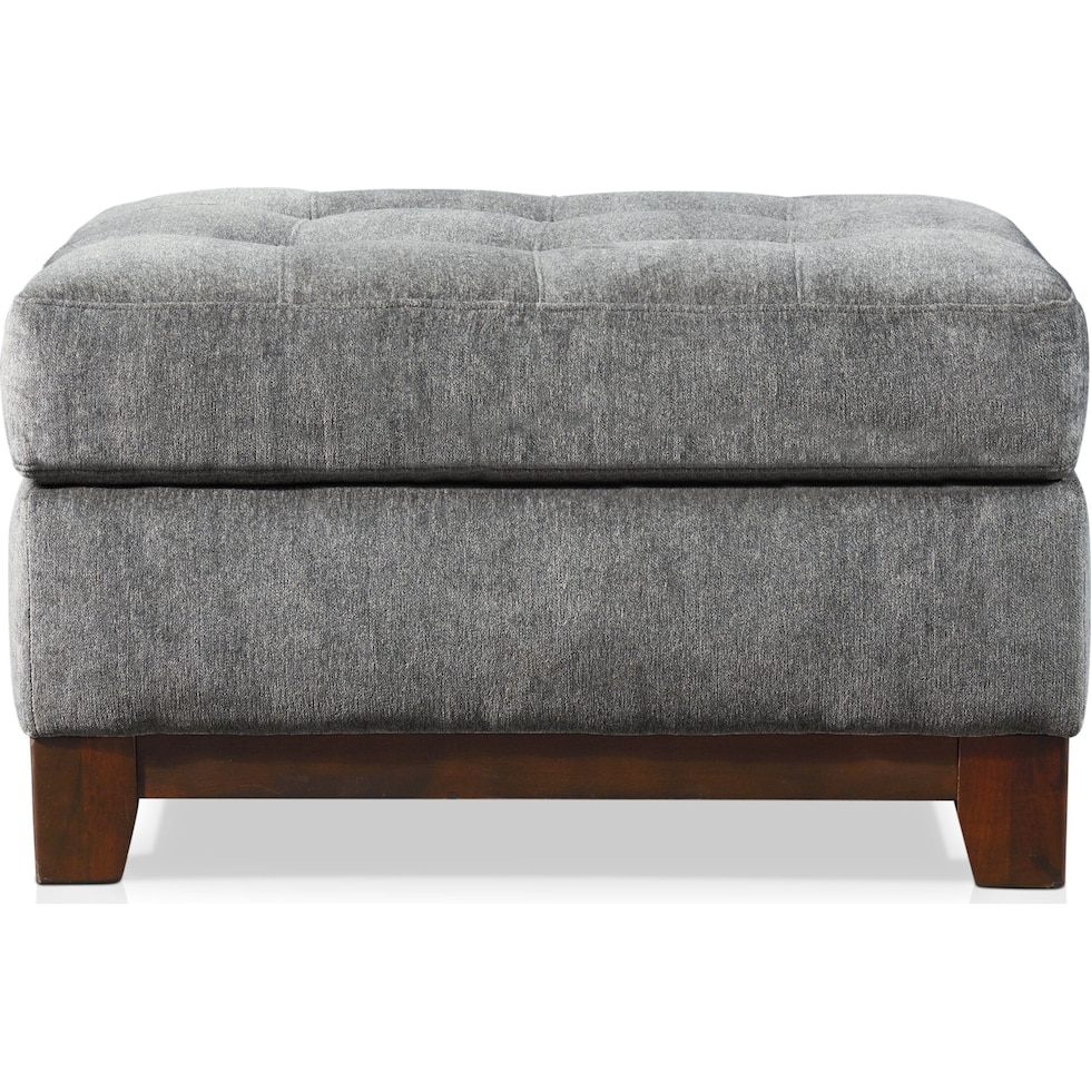 melrose gray ottoman   