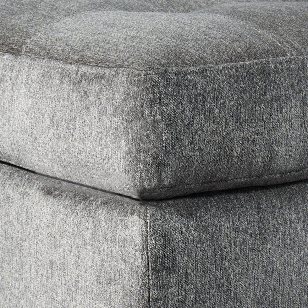 melrose gray ottoman   