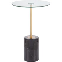 melton black gold side table   