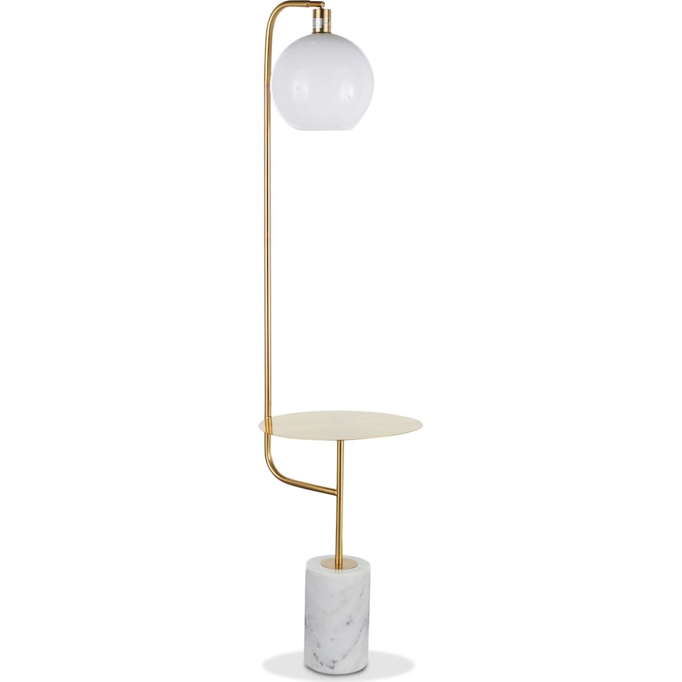 melton gold marble floor lamp   