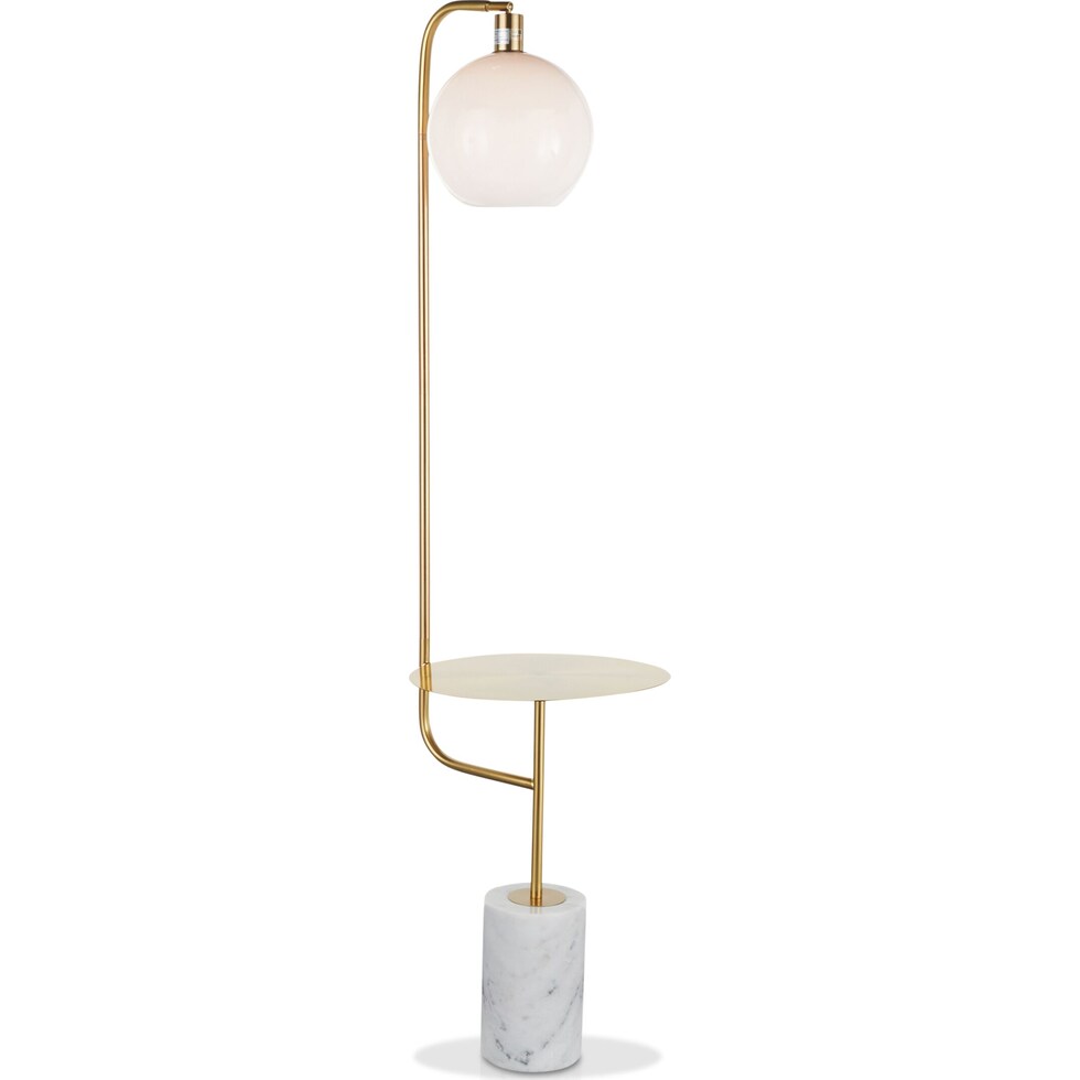 melton gold marble floor lamp   