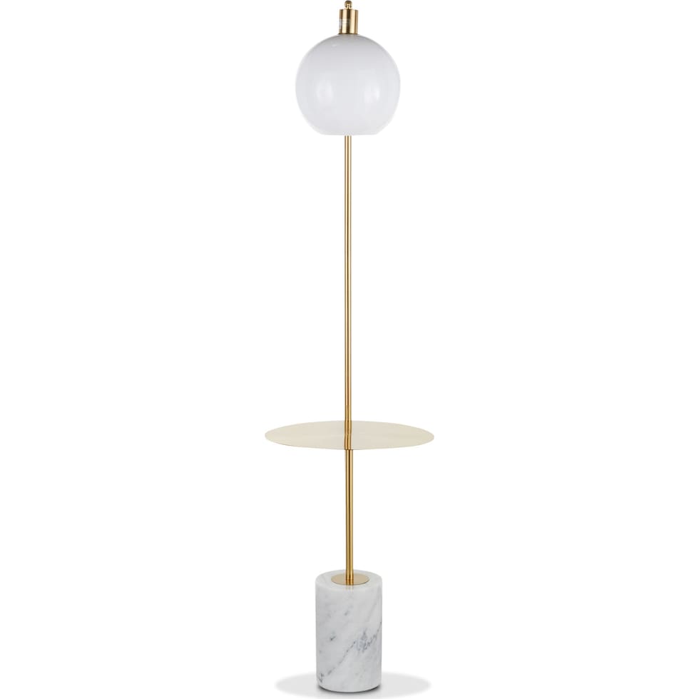 melton gold marble floor lamp   