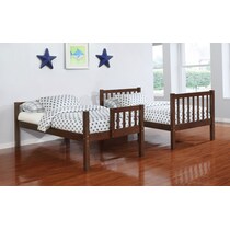 memphis dark brown twin over twin bunk bed with trundle   
