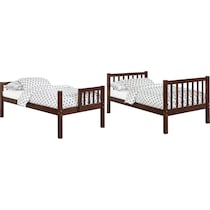 memphis dark brown twin over twin bunk bed with trundle   