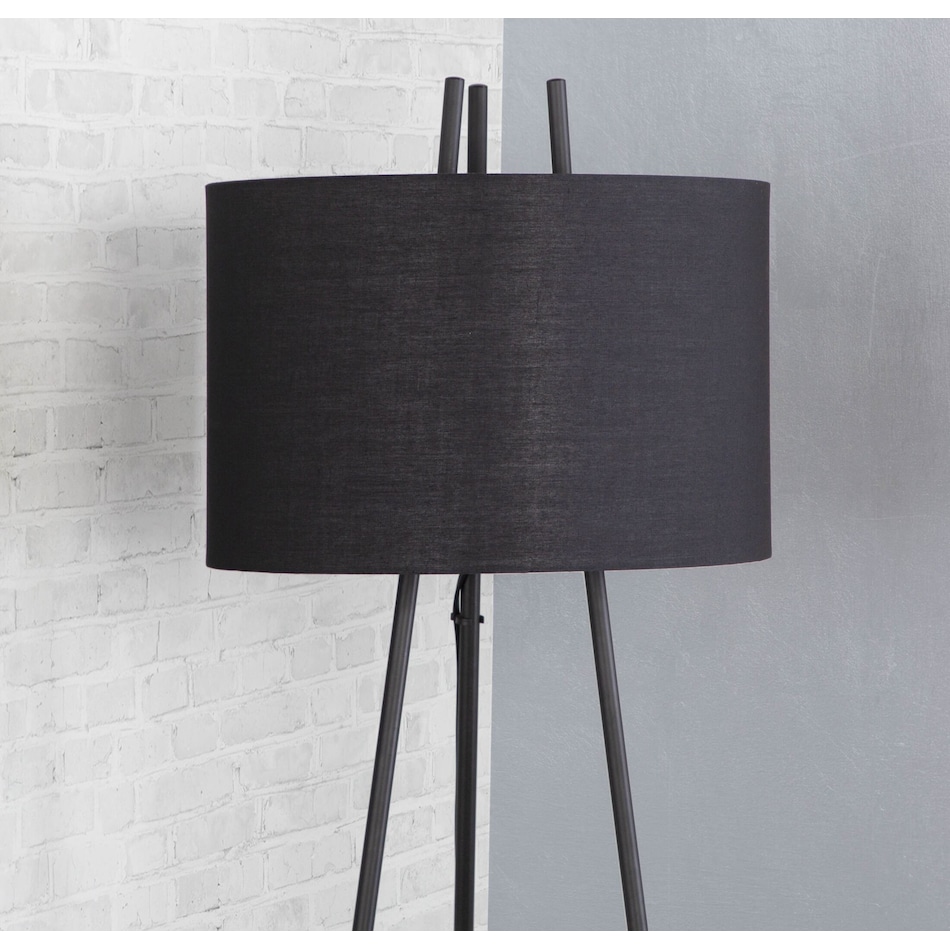 mendes black floor lamp   