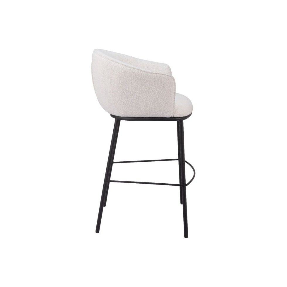 mendes white bar stool   