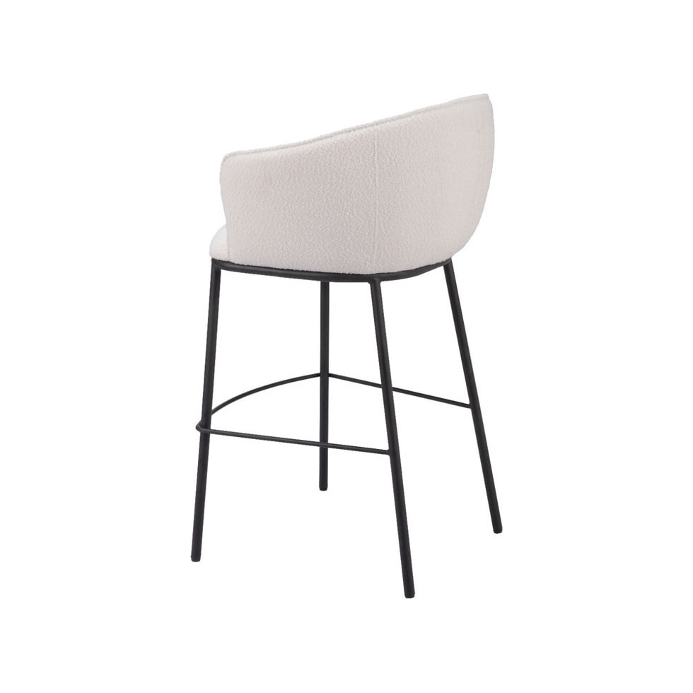 mendes white bar stool   