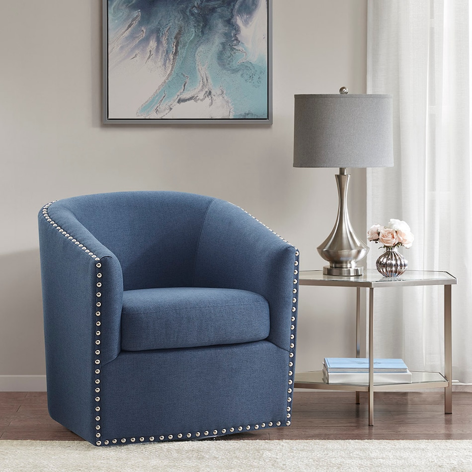 meredith blue accent chair   