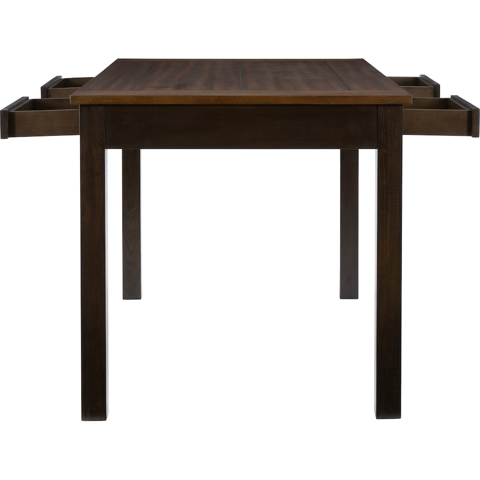 meretta dark brown  pc counter height dining room   