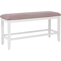 meretta white  pc counter height dining room   
