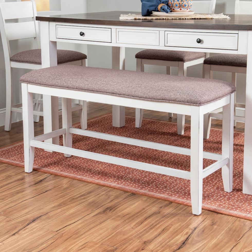 meretta white  pc counter height dining room   