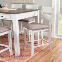 meretta white  pc counter height dining room   