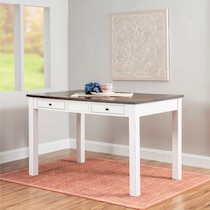 meretta white  pc counter height dining room   