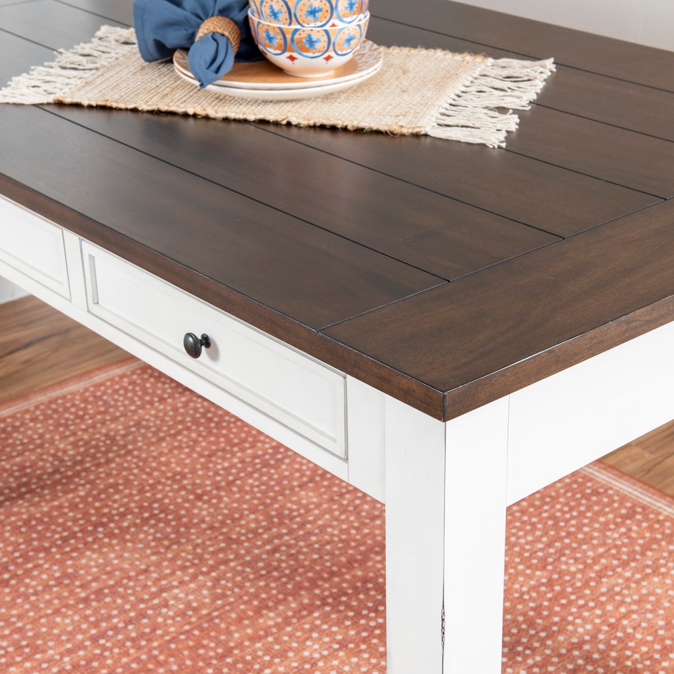 meretta white  pc counter height dining room   
