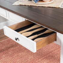 meretta white  pc counter height dining room   