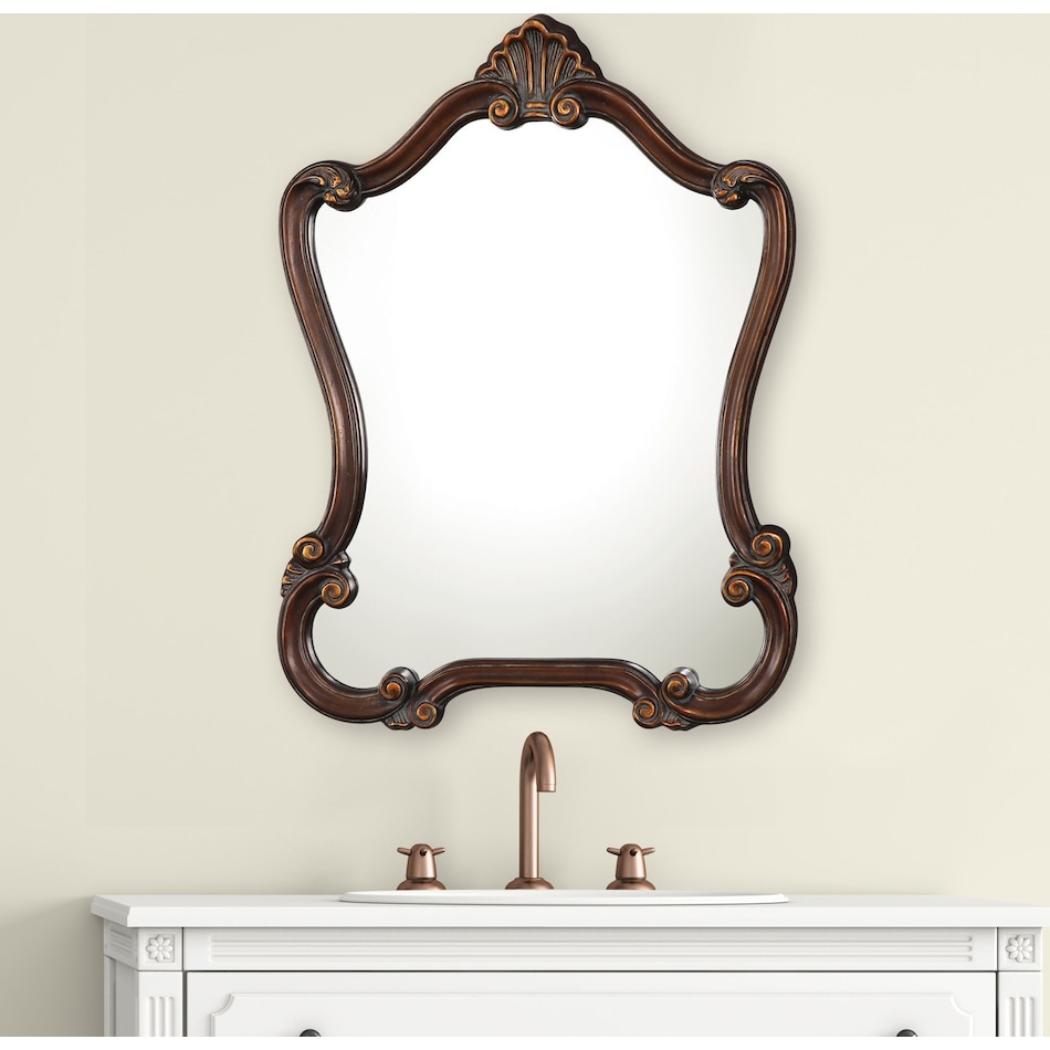 merici dark brown mirror   