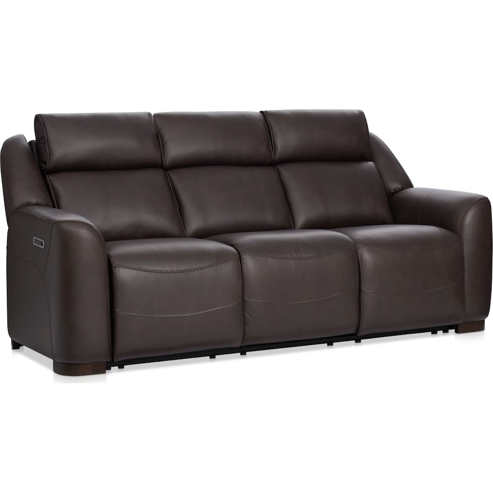 merrell dark brown  pc power reclining living room   