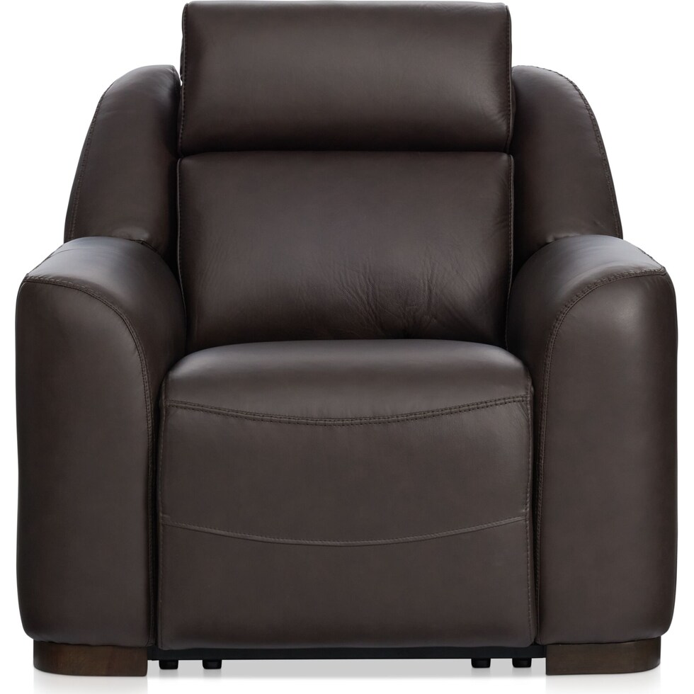 merrell dark brown  pc power reclining living room   