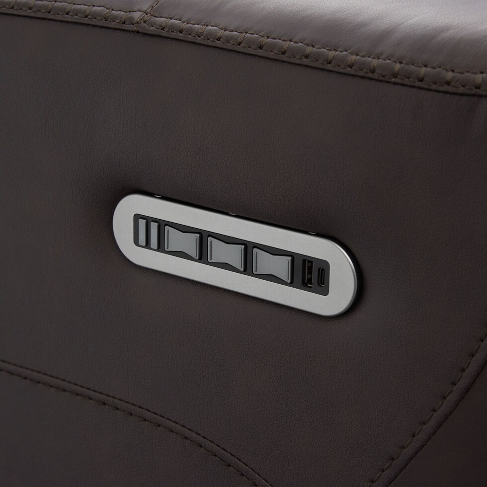 merrell dark brown  pc power reclining living room   