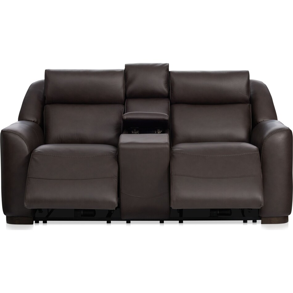 merrell dark brown  pc power reclining living room   