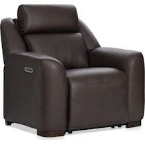 merrell dark brown power recliner   