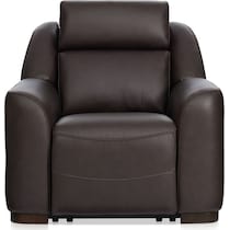 merrell dark brown power recliner   
