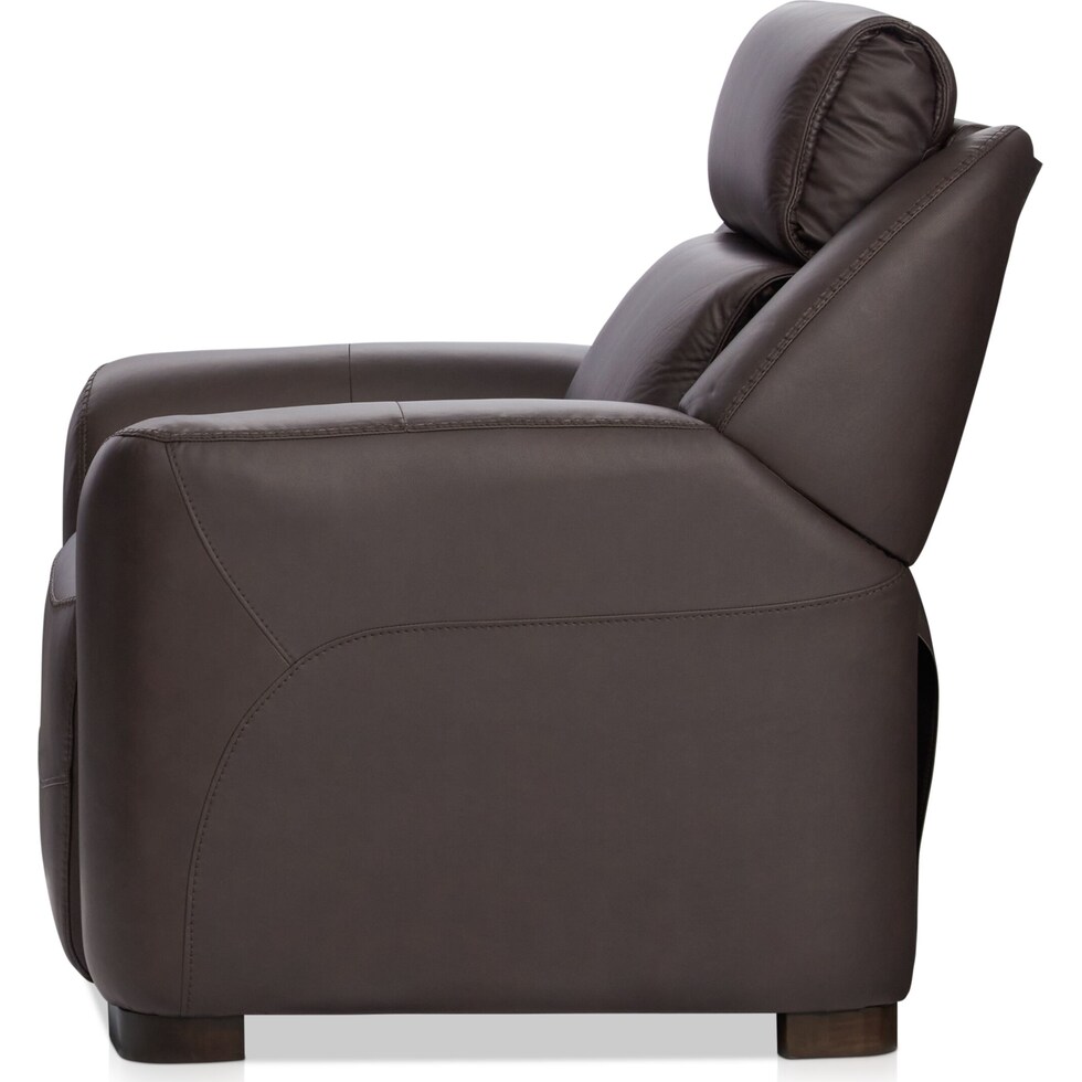 merrell dark brown power recliner   