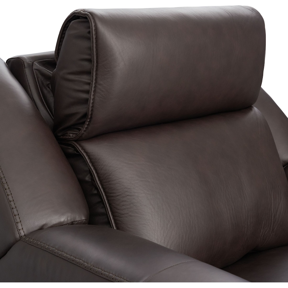 merrell dark brown power recliner   