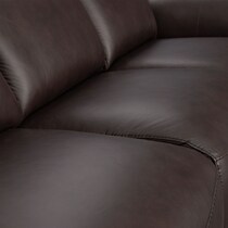 merrell dark brown power reclining loveseat   