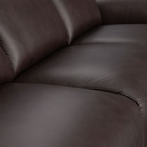 merrell dark brown power reclining sofa   