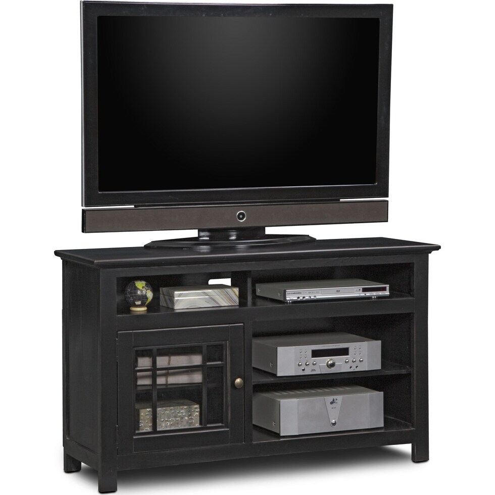 merrick black black tv stand   