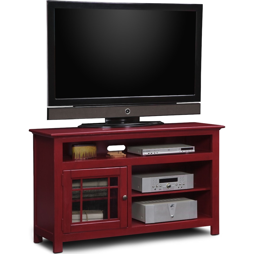 merrick red red tv stand   