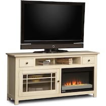 merrick white white fireplace tv stand   