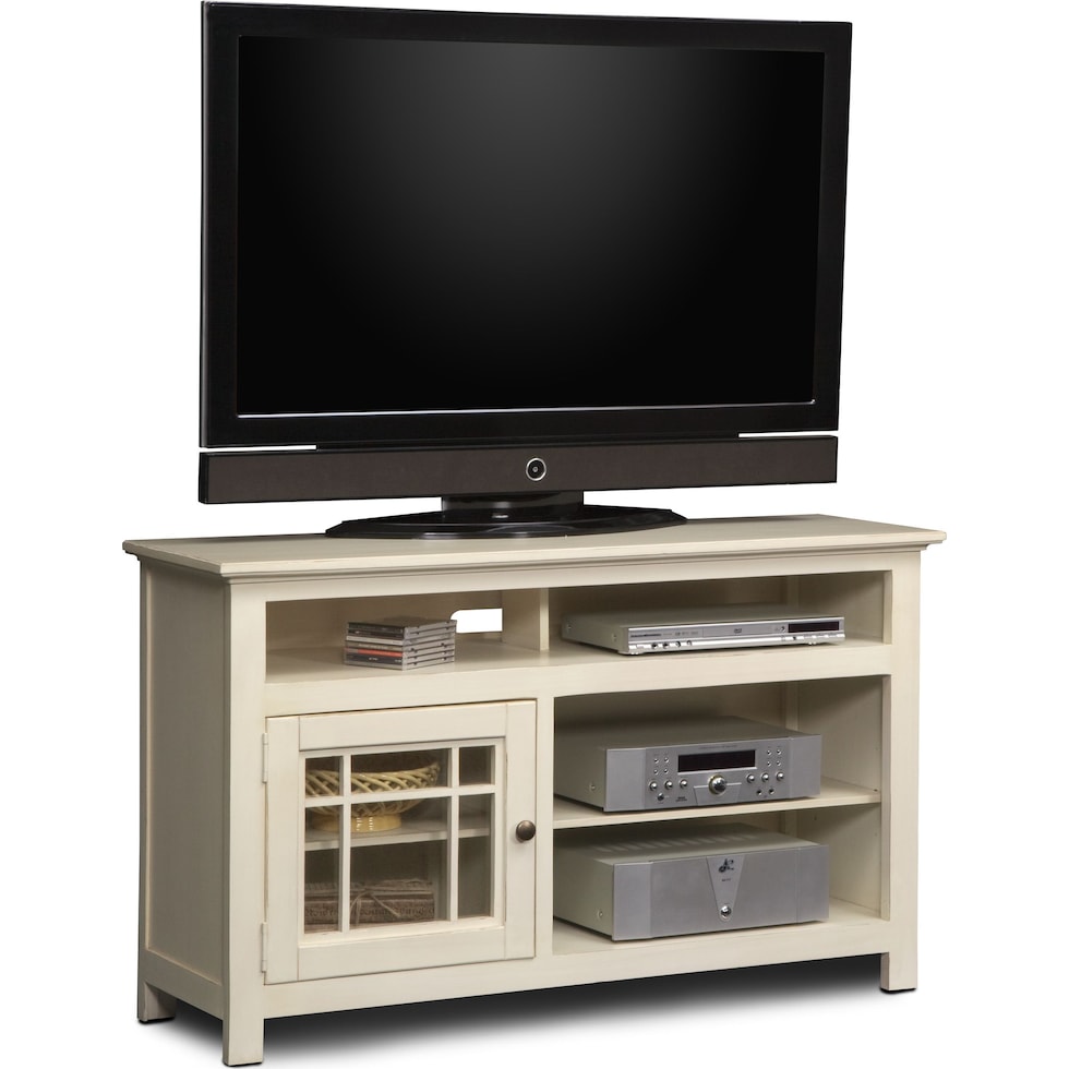 merrick white white tv stand   