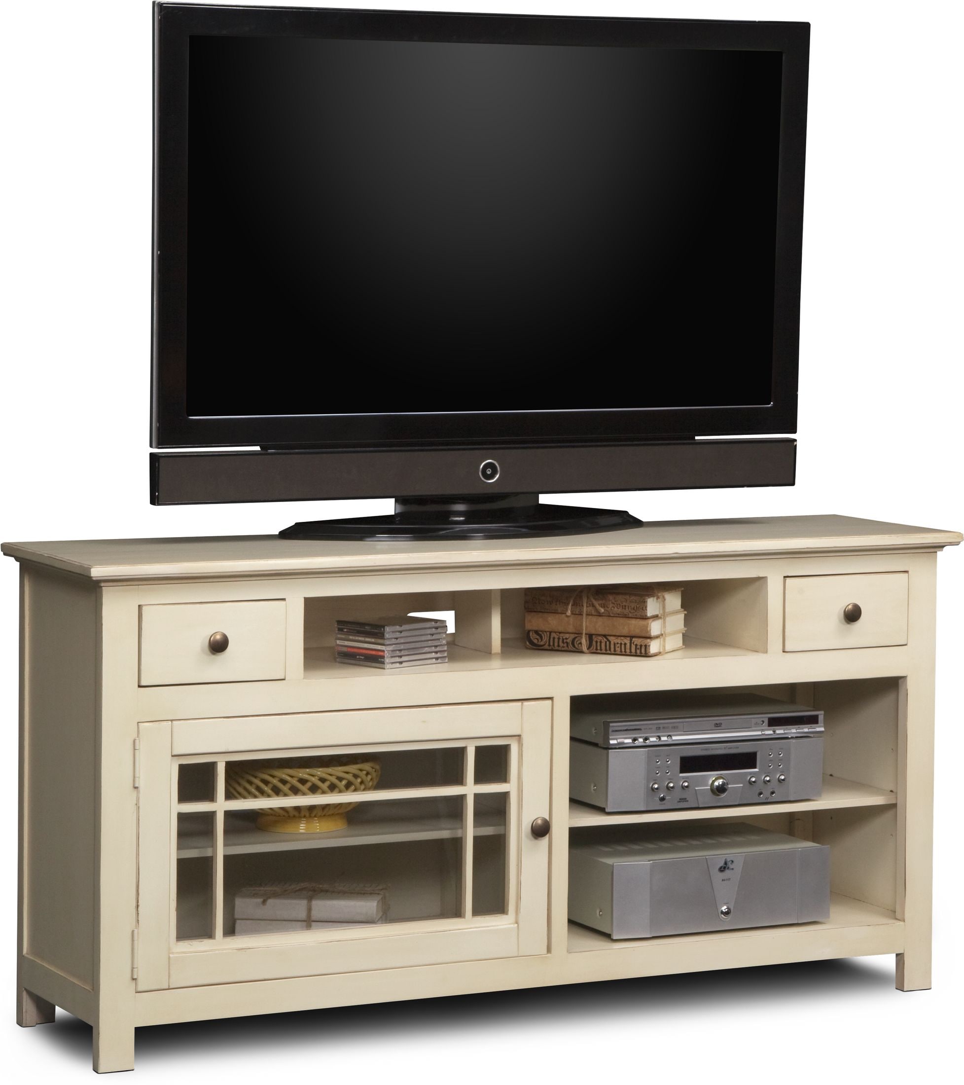 Merrick 64" TV Stand White Value City Furniture