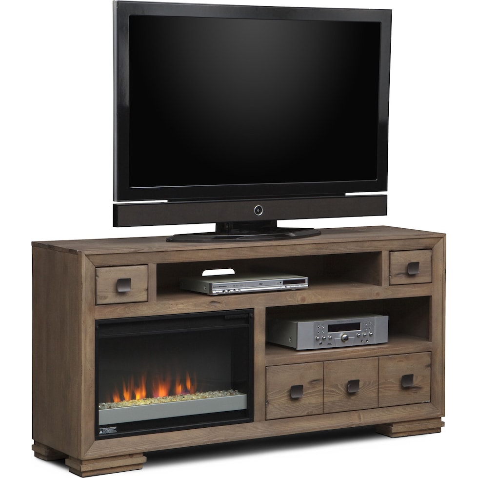 mesa gray fireplace tv stand   