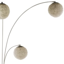 metal saturn ii silver floor lamp   