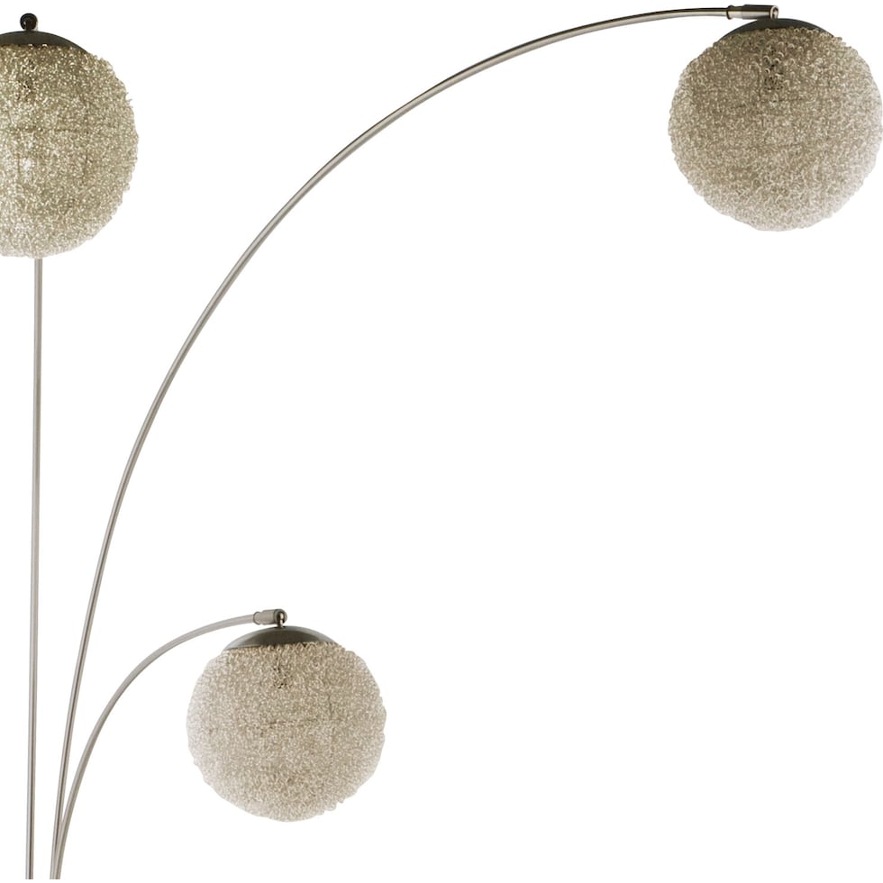 metal saturn ii silver floor lamp   