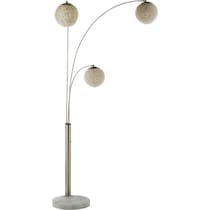 metal saturn ii silver floor lamp   
