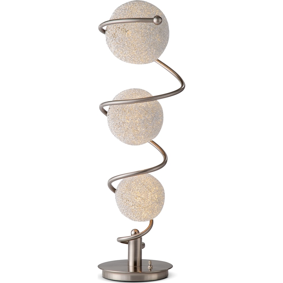 metal saturn silver table lamp   