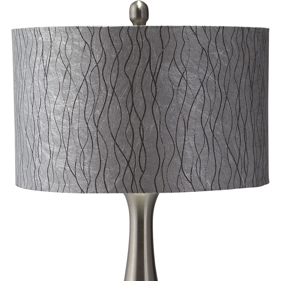 metal silver metal table lamp   