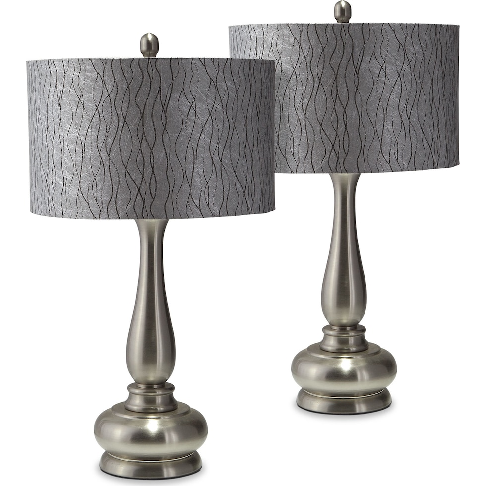 metal silver metal table lamp   